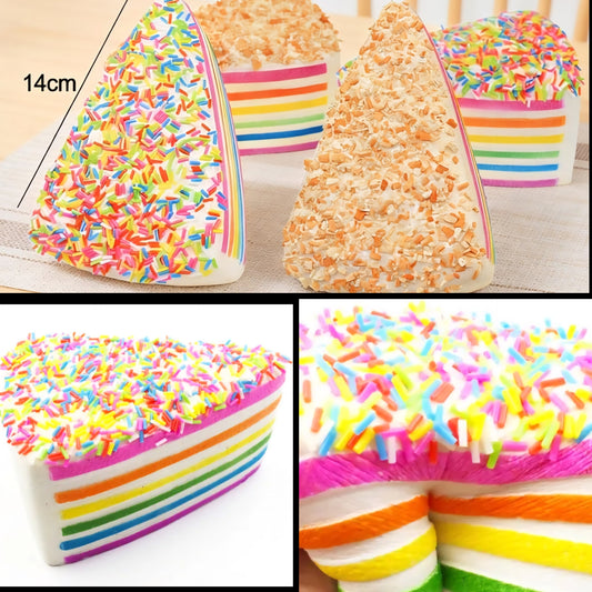 PREORDER Sprinkle Rainbow Cake PU Foam Squishy