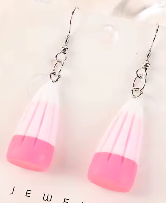 PREORDER Christmas Sugar Plum Candy Corn Acrylic Dangle Earrings
