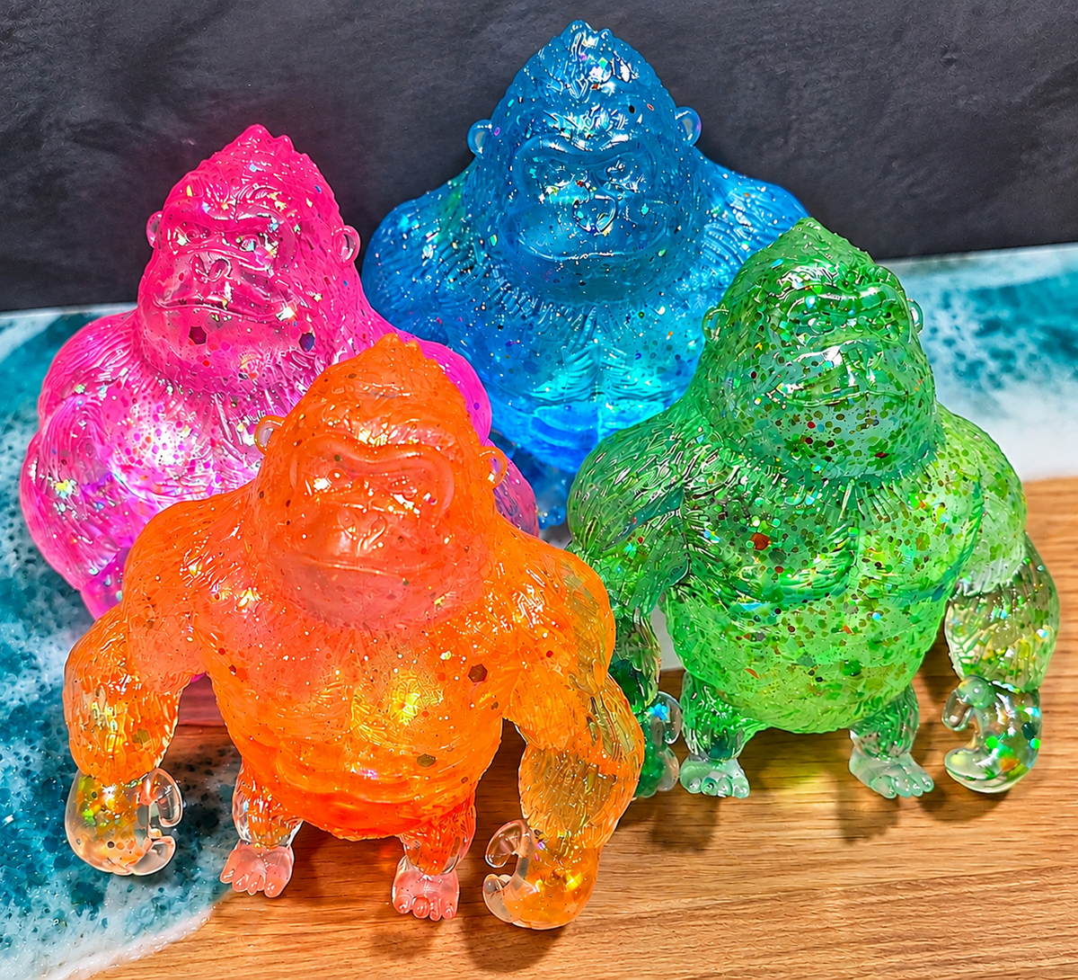 Mystery Gorilla Glitter Maltose Squishy