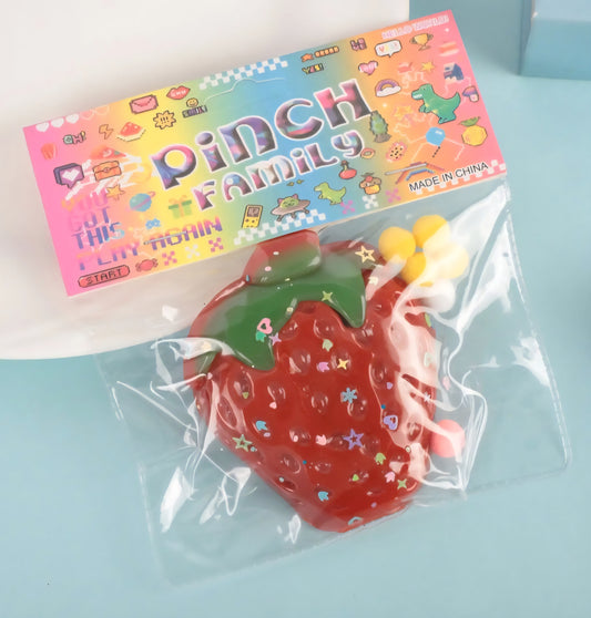 PREORDER Viral Pinch Family Strawberry Squishy