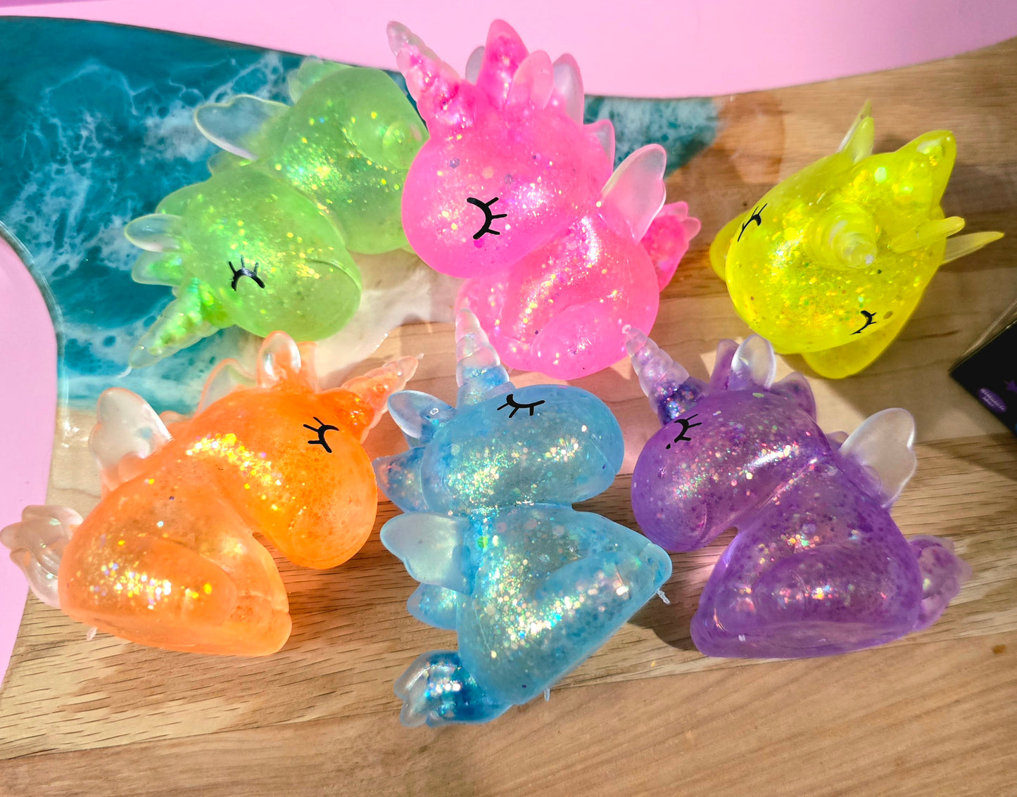 Mystery Unicorn Glitter Maltose Squishy