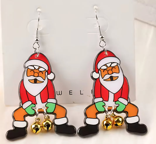 PREORDER Christmas Santa Balls Acrylic Dangle Earrings