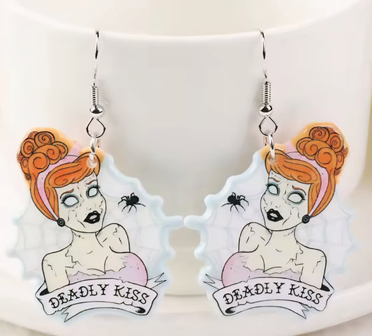 PREORDER Deadly Kiss Princess Acrylic Dangle Earrings