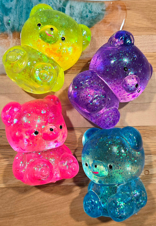 Mystery Bear Glitter Maltose Squishy