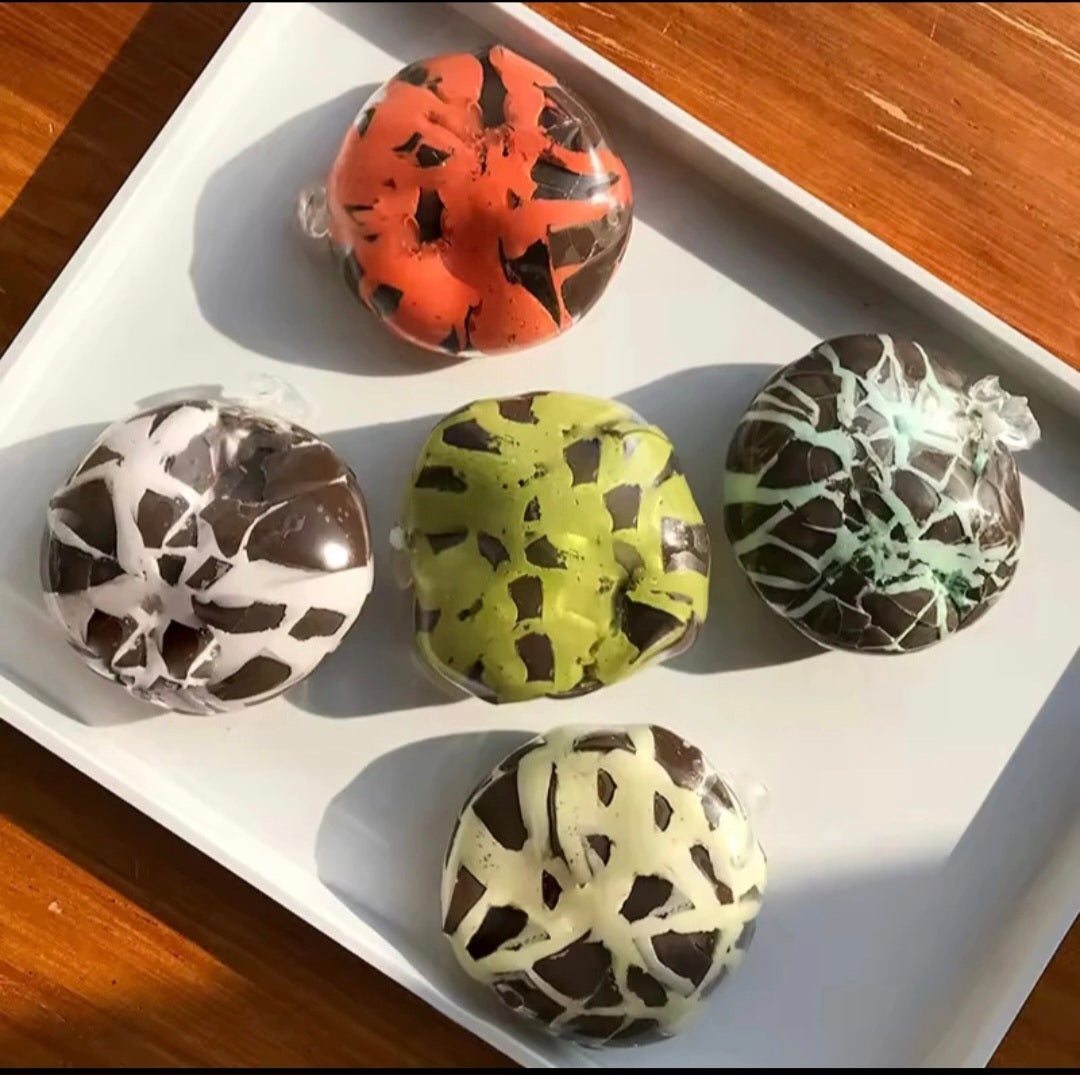 Viral Mystery Wax Crackle Chocolate Ball Squishy