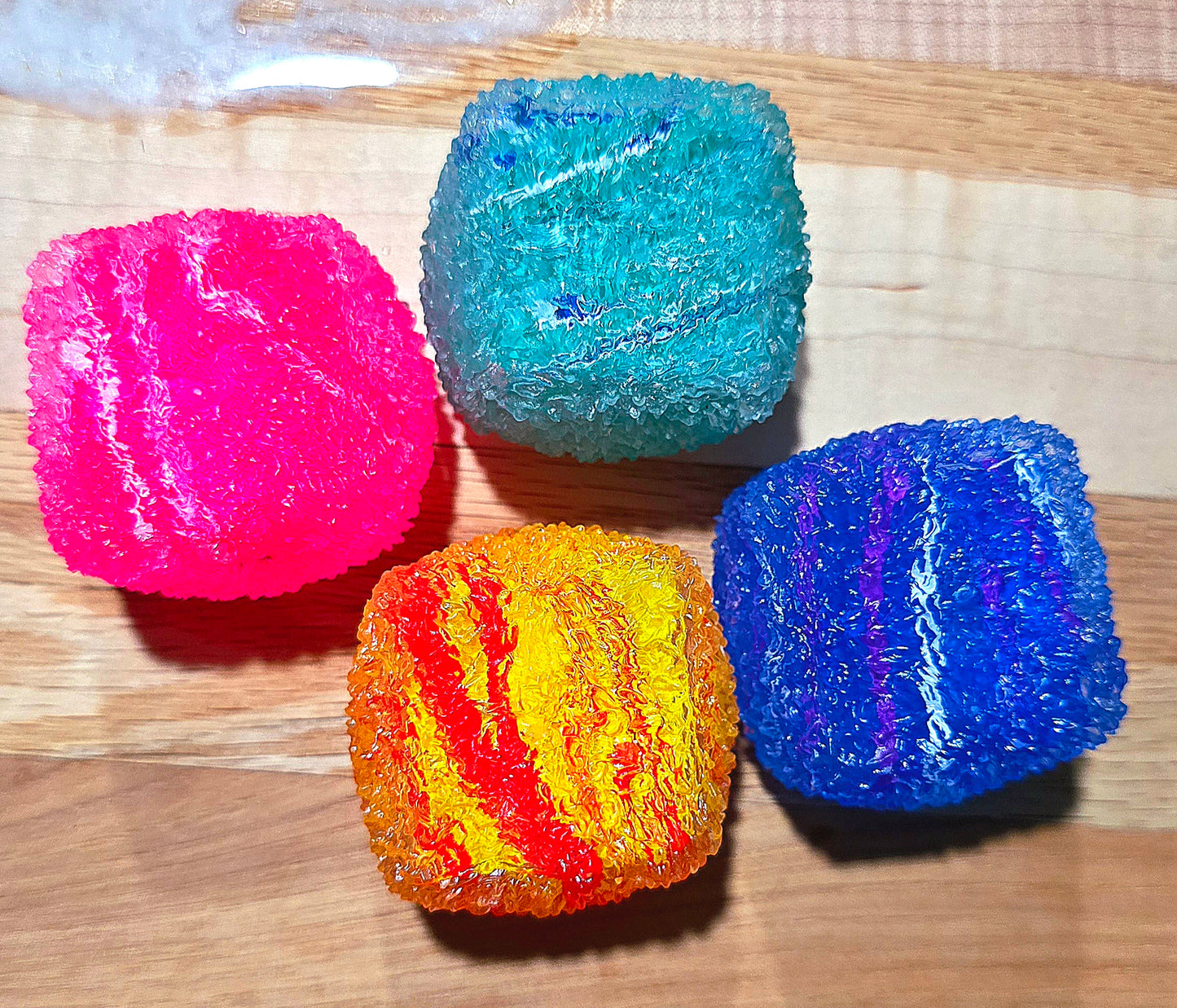 Mystery Textured Swirl Cube Soft Maltose Squishy