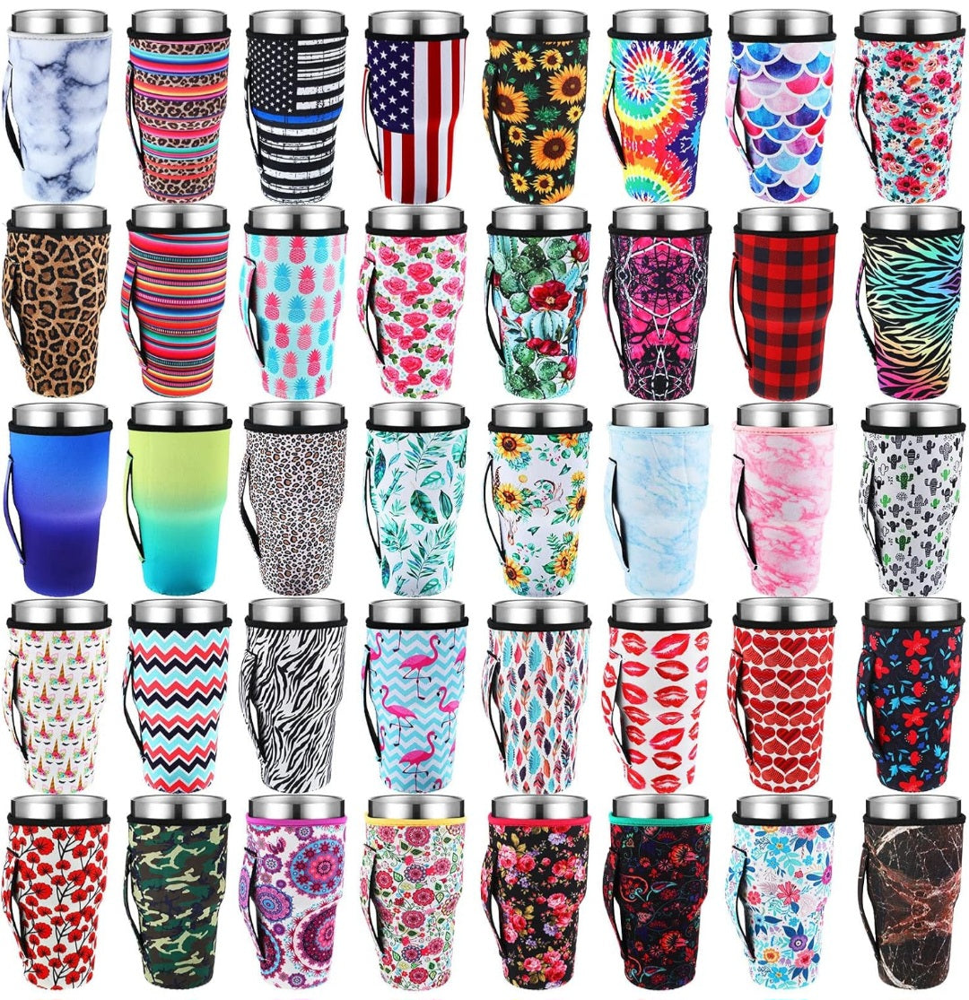 Random 32 oz Insulated Tumbler Ice Coffee Koozies- 40 Pack Best Sellers.