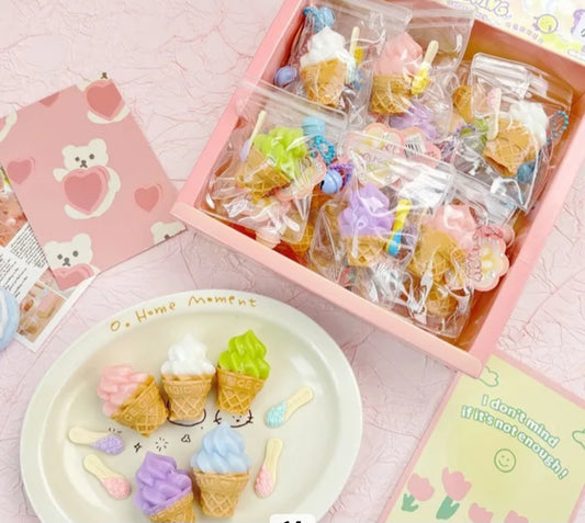 Viral Mystery Mini Taba Icecream Cone Keychain Squishy