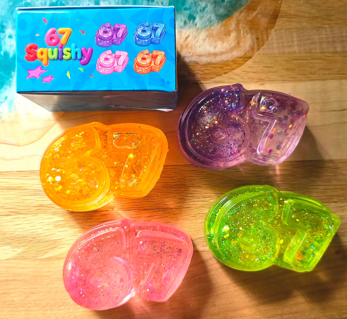 Mystery 67 Glitter Maltose Squishy
