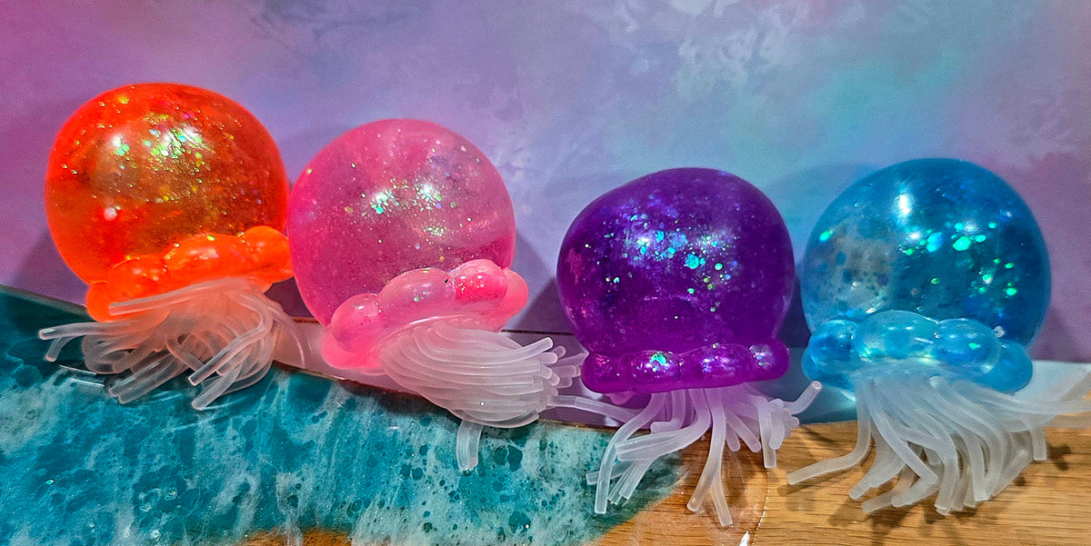 Mystery Glitter Lighted Jellyfish Maltose Squishy