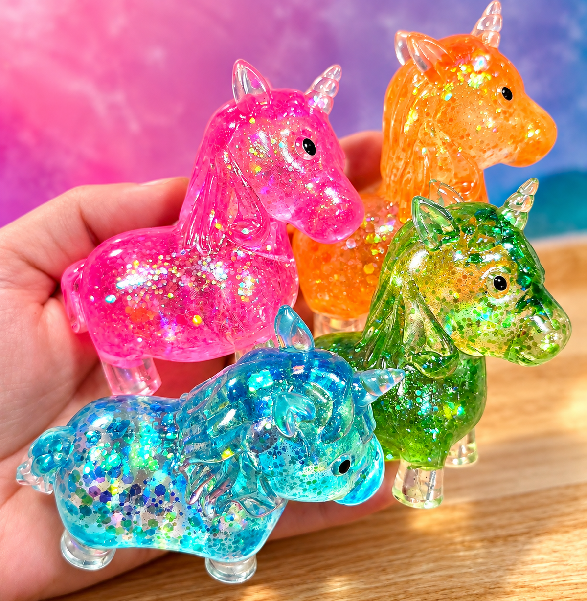 Mystery Unicorn Glitter Maltose Squishy