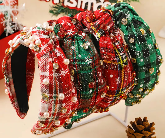 Random Christmas Rhinestone Headband