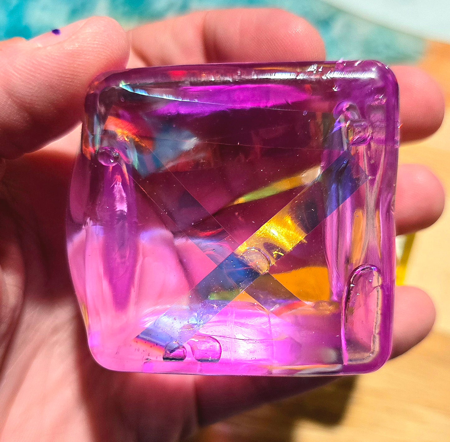 Mystery Transparent Ribbon Cube Maltose Squishy