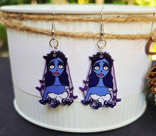 HALLOWEEN Corpse Bride Acrylic Dangle Earrings
