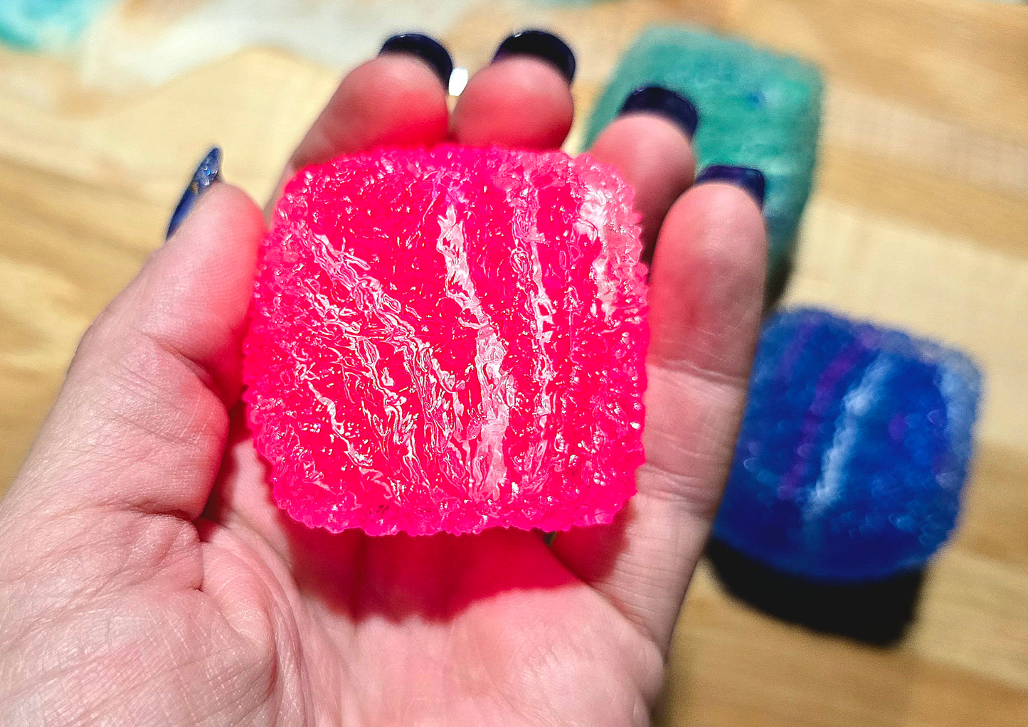 Mystery Textured Swirl Cube Soft Maltose Squishy
