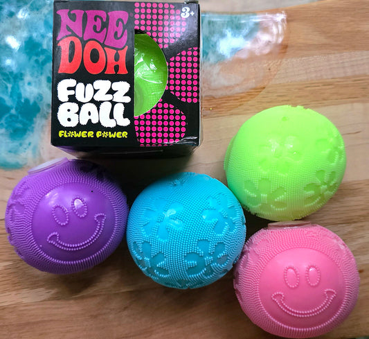 Viral Smiley Face Flour Fuzz Ball Squishy (Logo On Box)