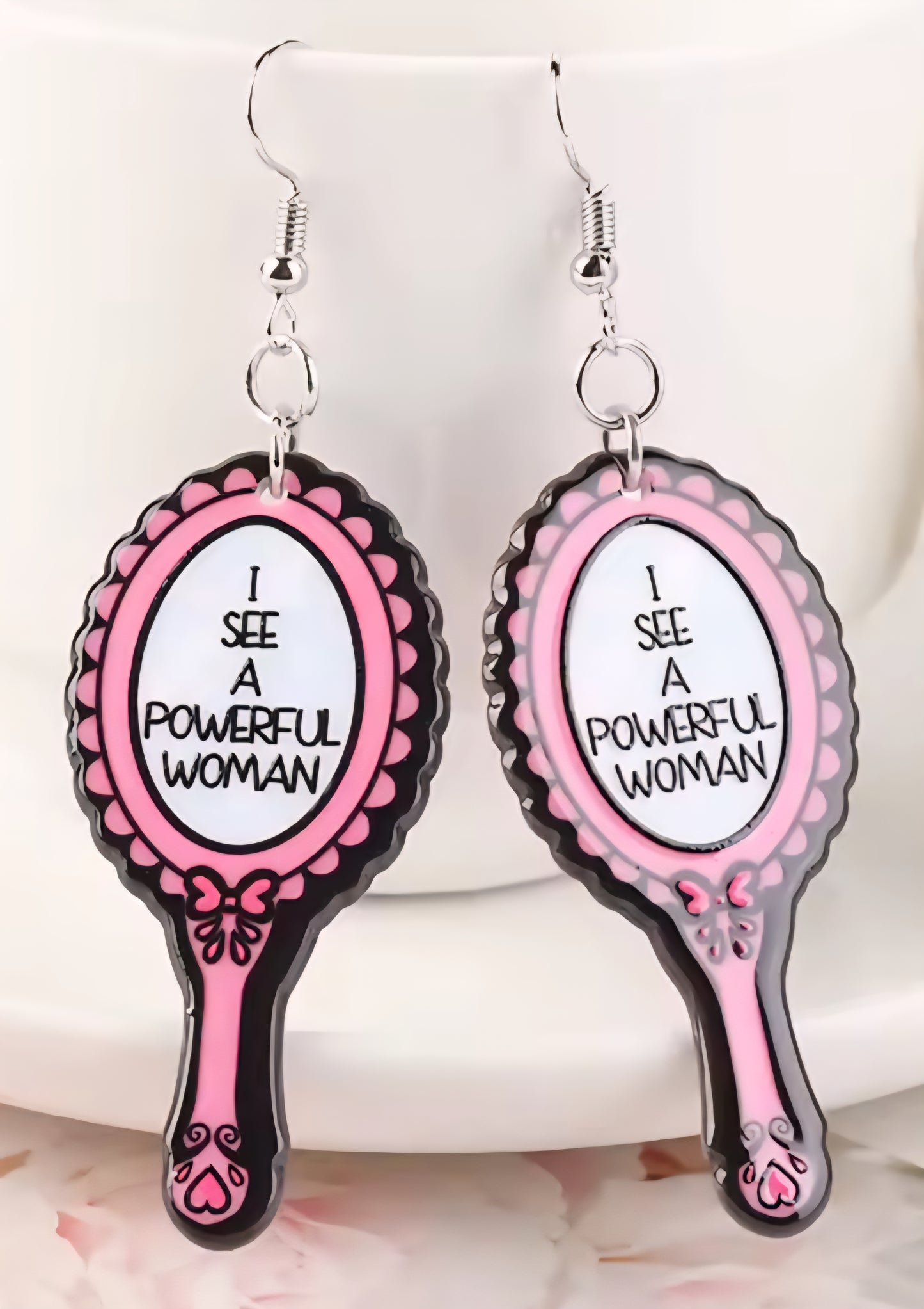 PREORDER Halloween I See A Powerful Woman Mirror Acrylic Dangle Earrings