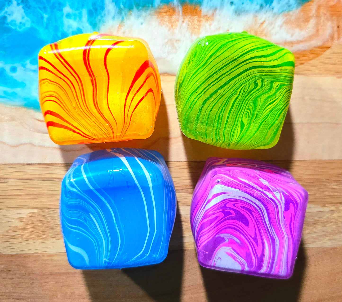 Swirl Maltose Cube Squishy