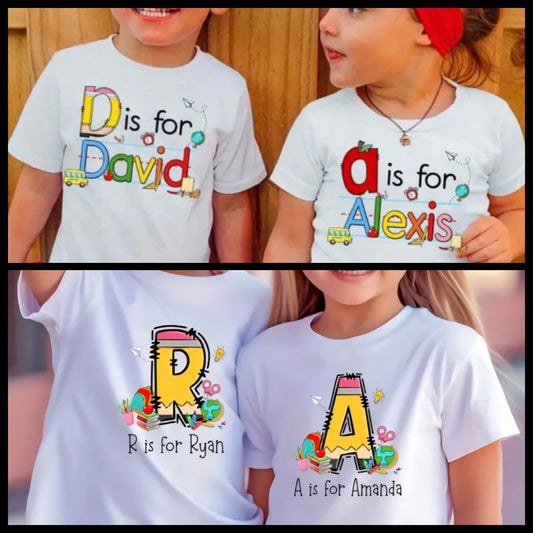 PREORDER Back To School Kid Letter Shirt