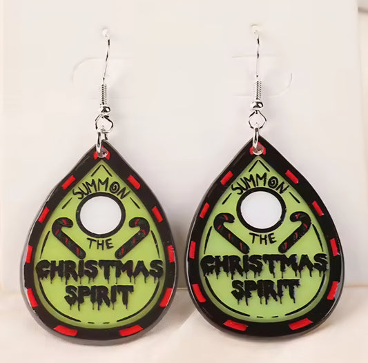 PREORDER Christmas Summon Spirit Acrylic Dangle Earrings