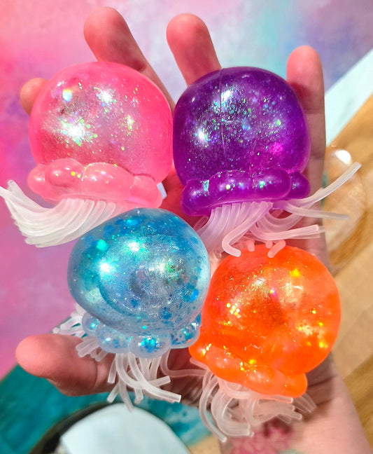 Mystery Glitter Lighted Jellyfish Maltose Squishy