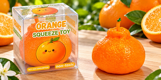 Orange Crunchy Building Block Squishy