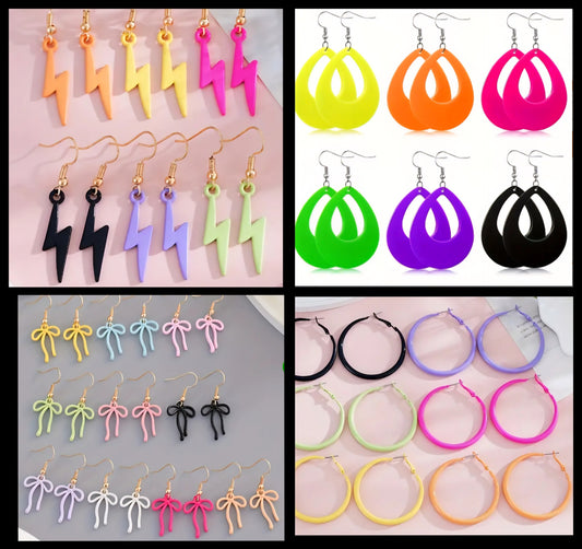 PREORDER Neon Dangle Earrings