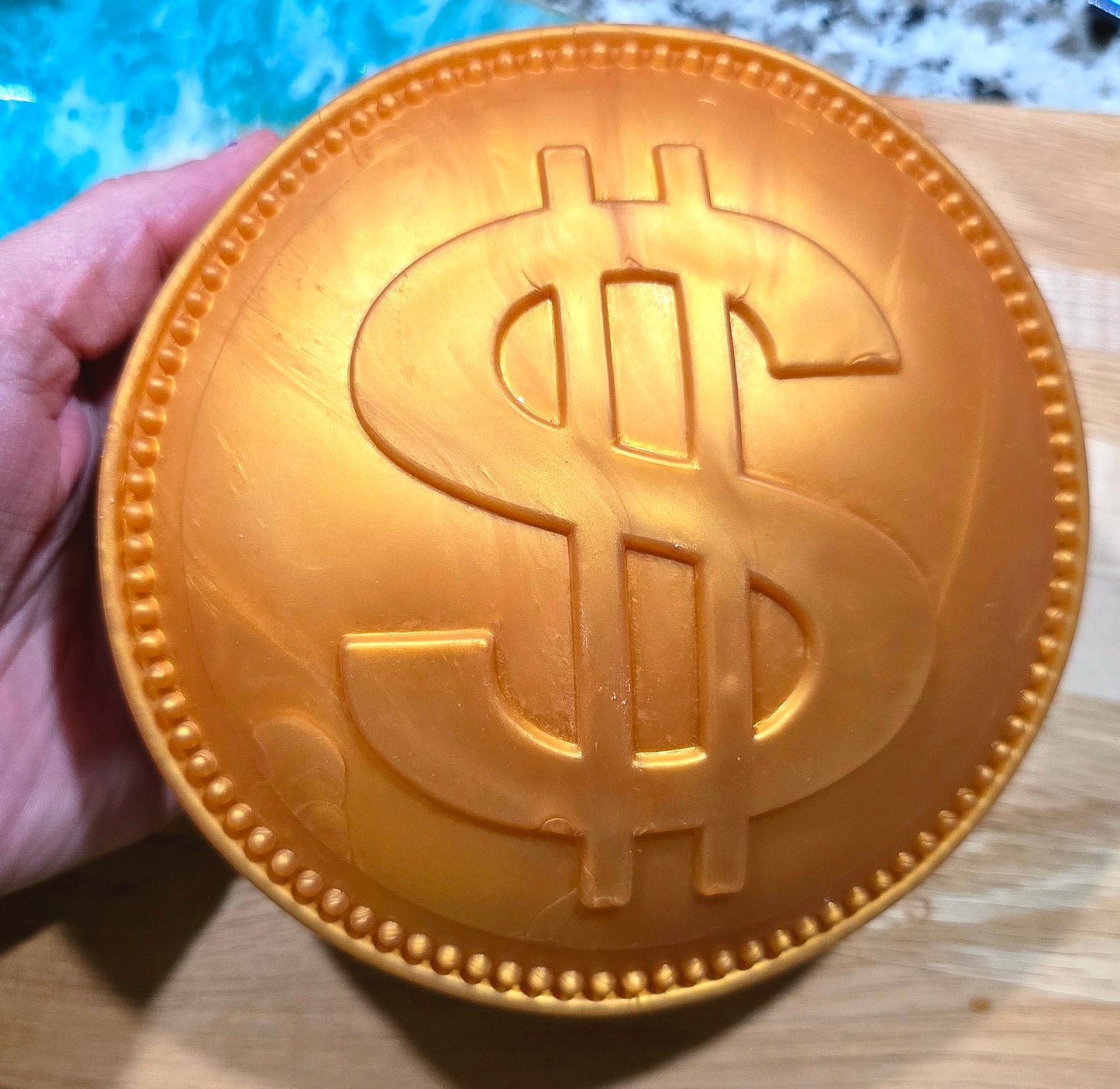 Jumbo Gold Coin Flour Squishy