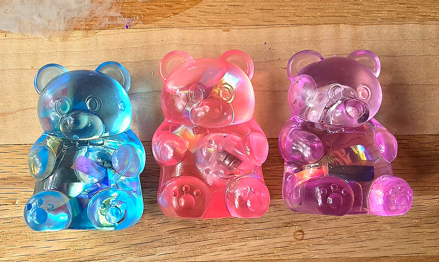 Mystery Transparent Lighted Gummy Bear Maltose Squishy