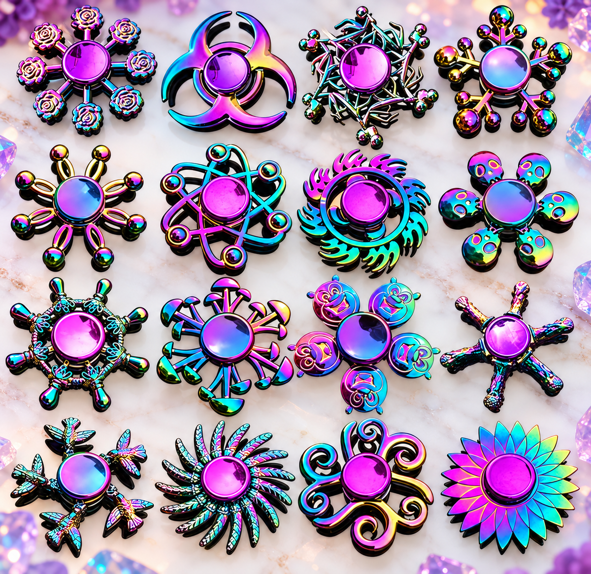 Mystery Metallic Rainbow Metal Fidget Spinner
