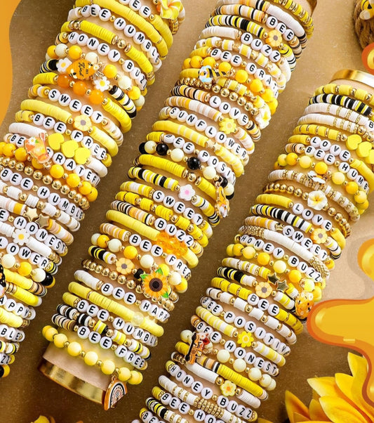 Random Bumblebee Beaded Bracelet